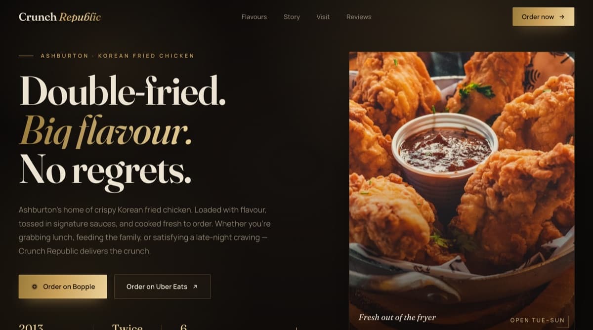 Crunch Republic website design
