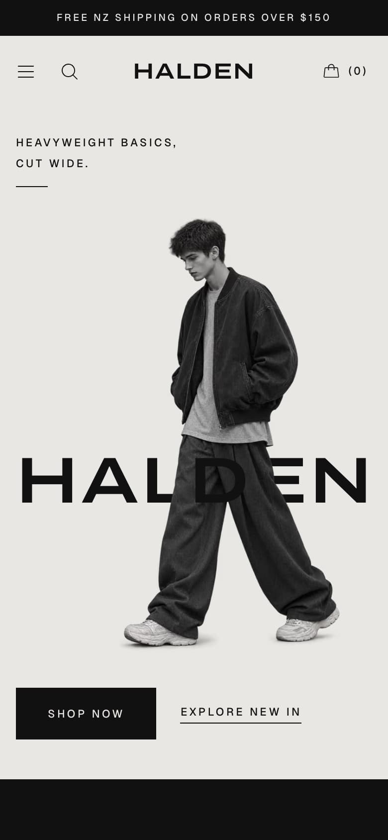 Halden on a phone: the opening wordmark.
